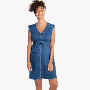 NWT Denim Zip Maternity Dress